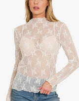 Midnight Sheer Lace Top