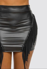 Western Fringe Skirt
