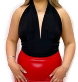 Becky Halter Top- Black