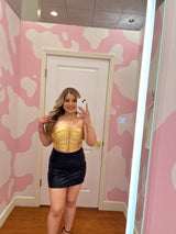 Gold String Tube Top