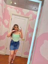 Mint Corset Top