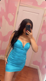 Emarya Satin Mini Dress