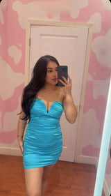 Emarya Satin Mini Dress