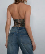 Camo Halter Corset Top