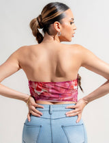 Kenia Printed Mesh Corset