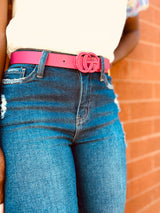 Go Buckle Colored Belt