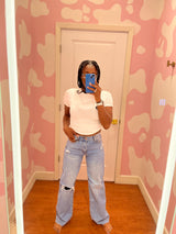 Hailey Straight Leg Jeans - Medium Wash