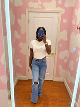 Hailey Straight Leg Jeans - Medium Wash