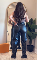 Jacky Leather Straight Leg Pants