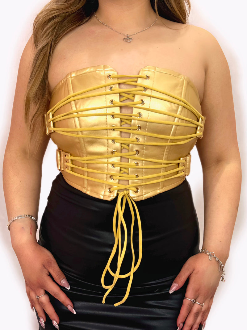 Gold String Tube Top
