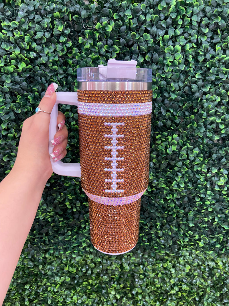 Crystal Football "Blinged Out" Tumbler