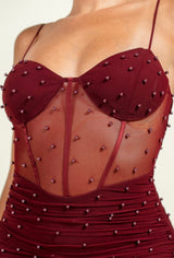 Dark Cherry Mini Dress