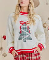 Plaid Tree Knit Sweater