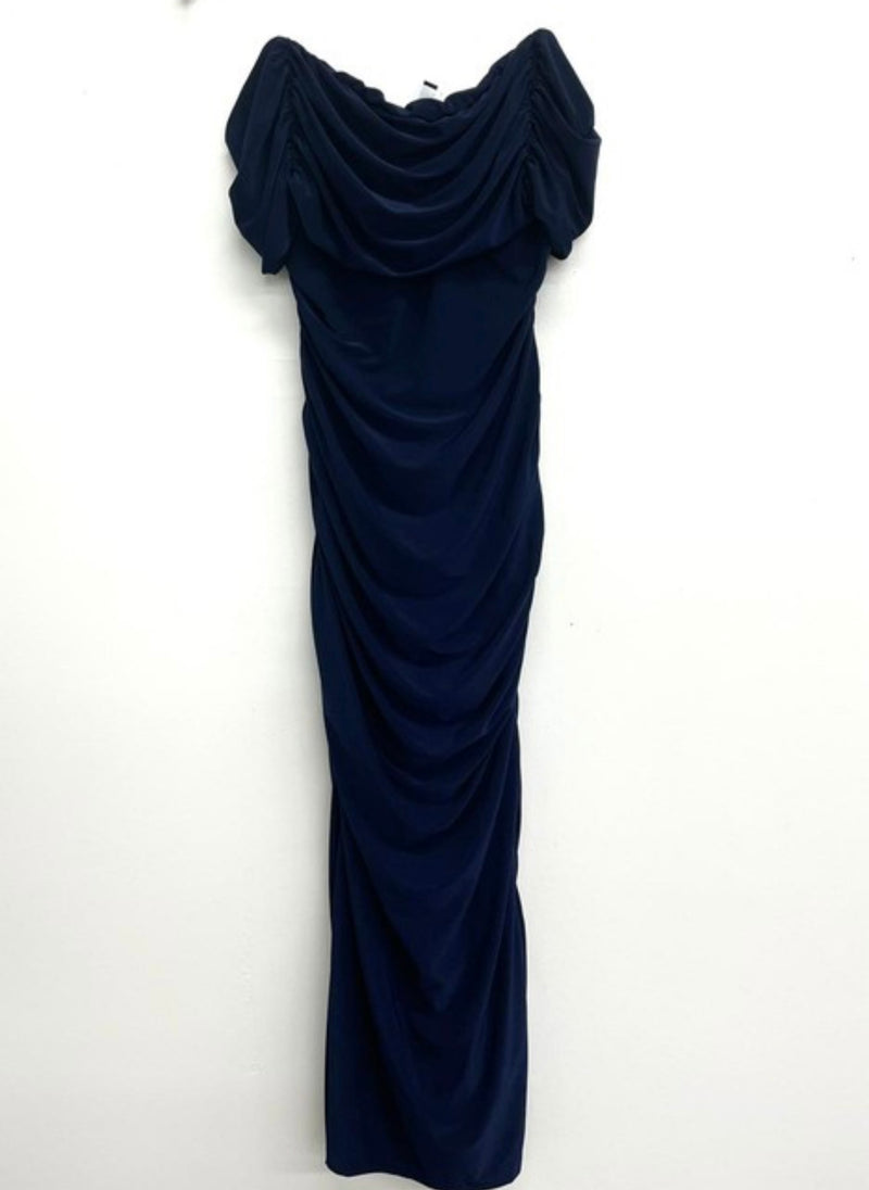 Irina Midi Dress- Navy