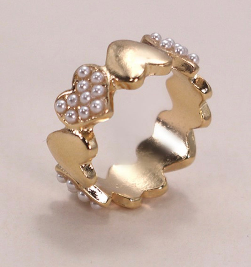 Pearl Heart Ring