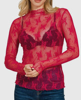 Midnight Sheer Lace Top