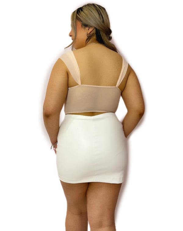 Rosette Skirt- White