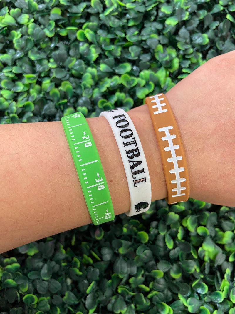 Silicone Football Braclet