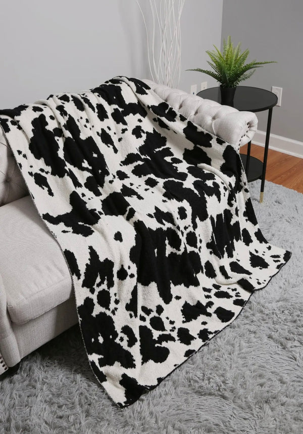 Cow Print Cozy Blanket