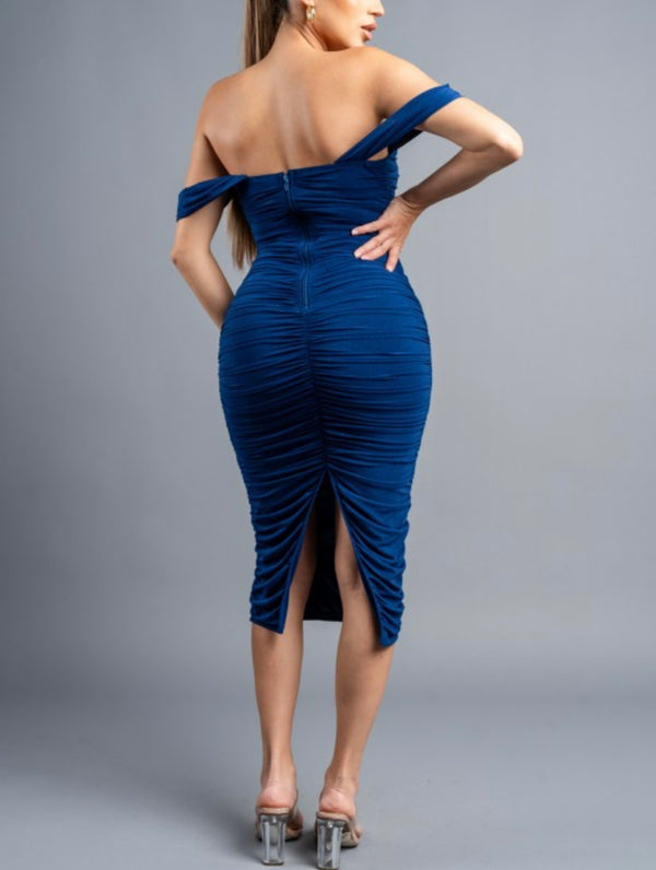 Royal Blue Midi Dress