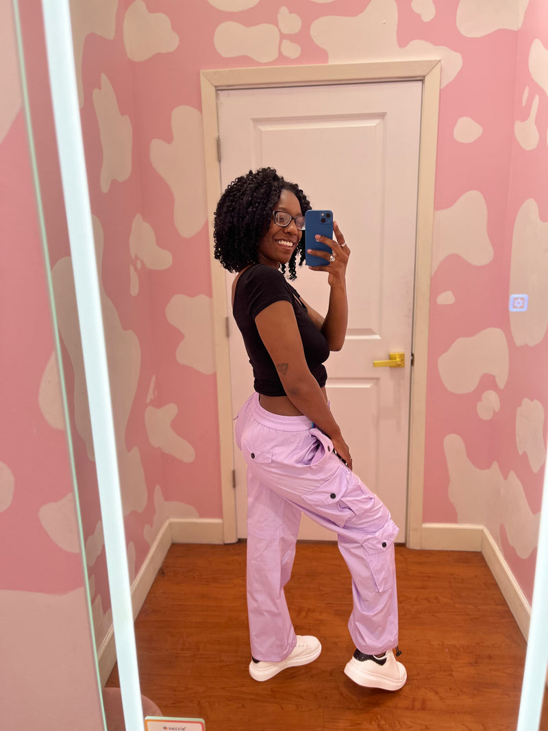 Jordyn Cargo Pants - Lilac