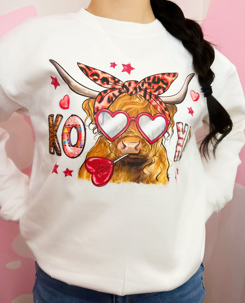 XOXO Highland Cow Sweatshirt